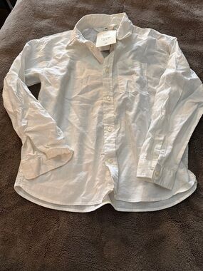 H&M White Button-Down Long Sleeve Shirt for Kids